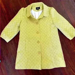 Vintage NWT Anthropologie Luii Yellow Peacoat Sz Medium